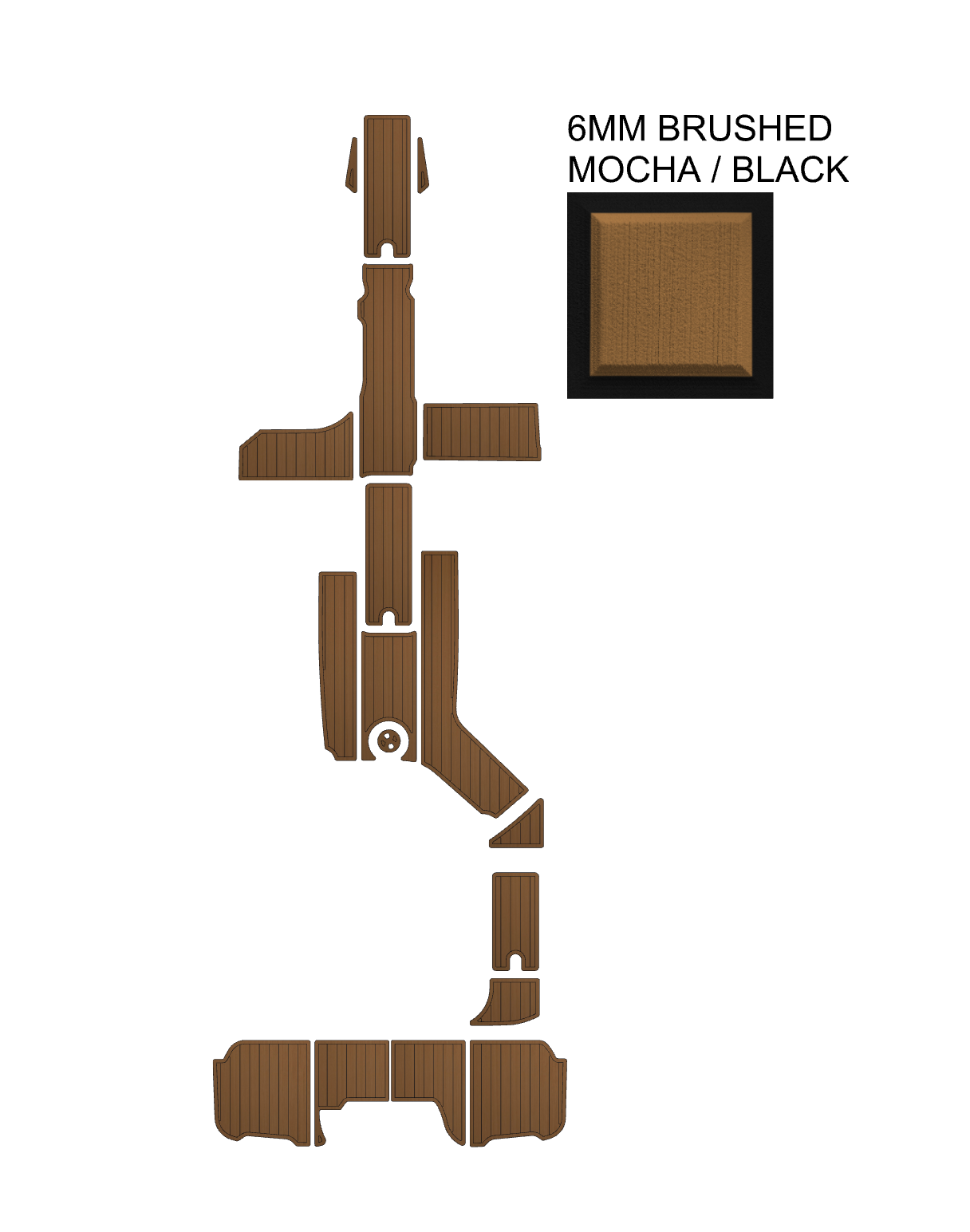 SeaDek Kit for 2015–2023 SeaRay 270 SDX Outboard – Precut Custom Marine Flooring