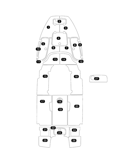 SeaDek Kit for 2015–2022 SeaHunt 22 BXBR – Precut Custom Marine Flooring