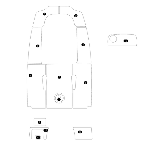 SeaDek Kit for 2015–2023 SeaHunt 196 Ultra – Precut Custom Marine Flooring