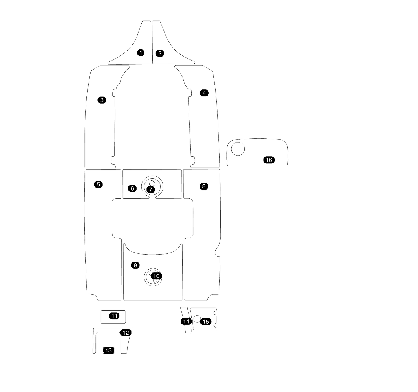 SeaDek Kit for 2015–2023 SeaHunt 235 Ultra – Precut Custom Marine Flooring