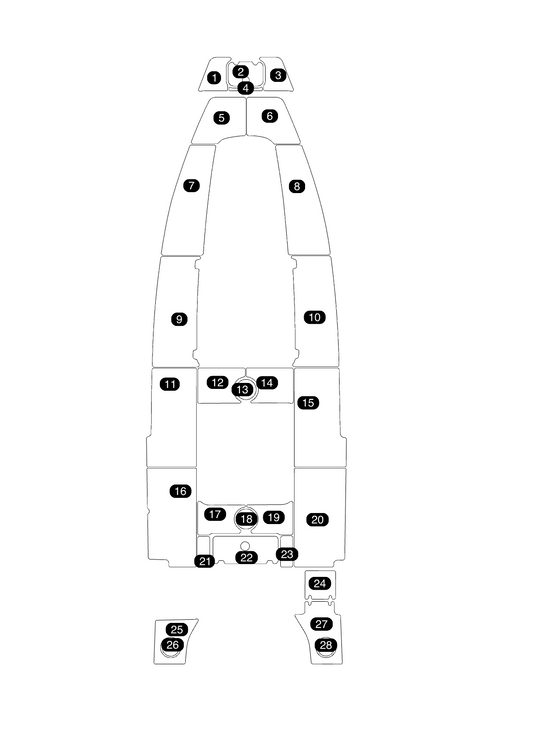 SeaDek Kit for 2015–2023 SeaHunt 27 Gamefish with Coffin Box – Precut Custom Marine Flooring