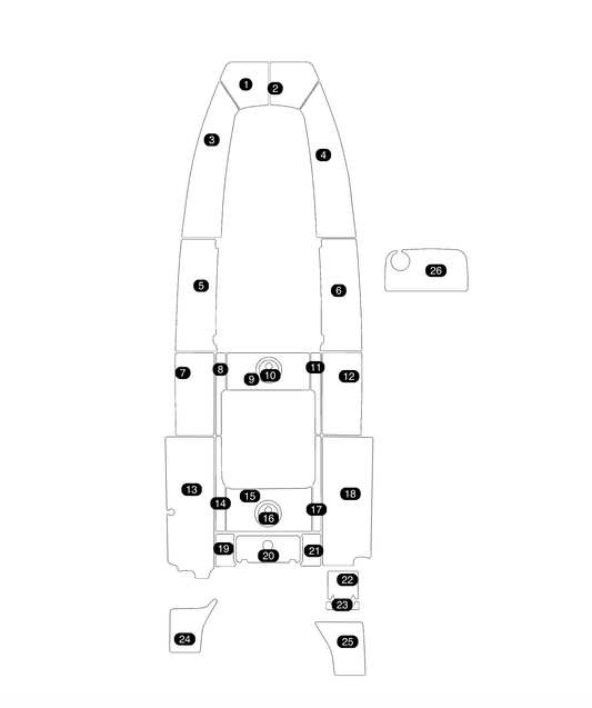 SeaDek Kit for 2015–2023 SeaHunt 30 Gamefish – Precut Custom Marine Flooring