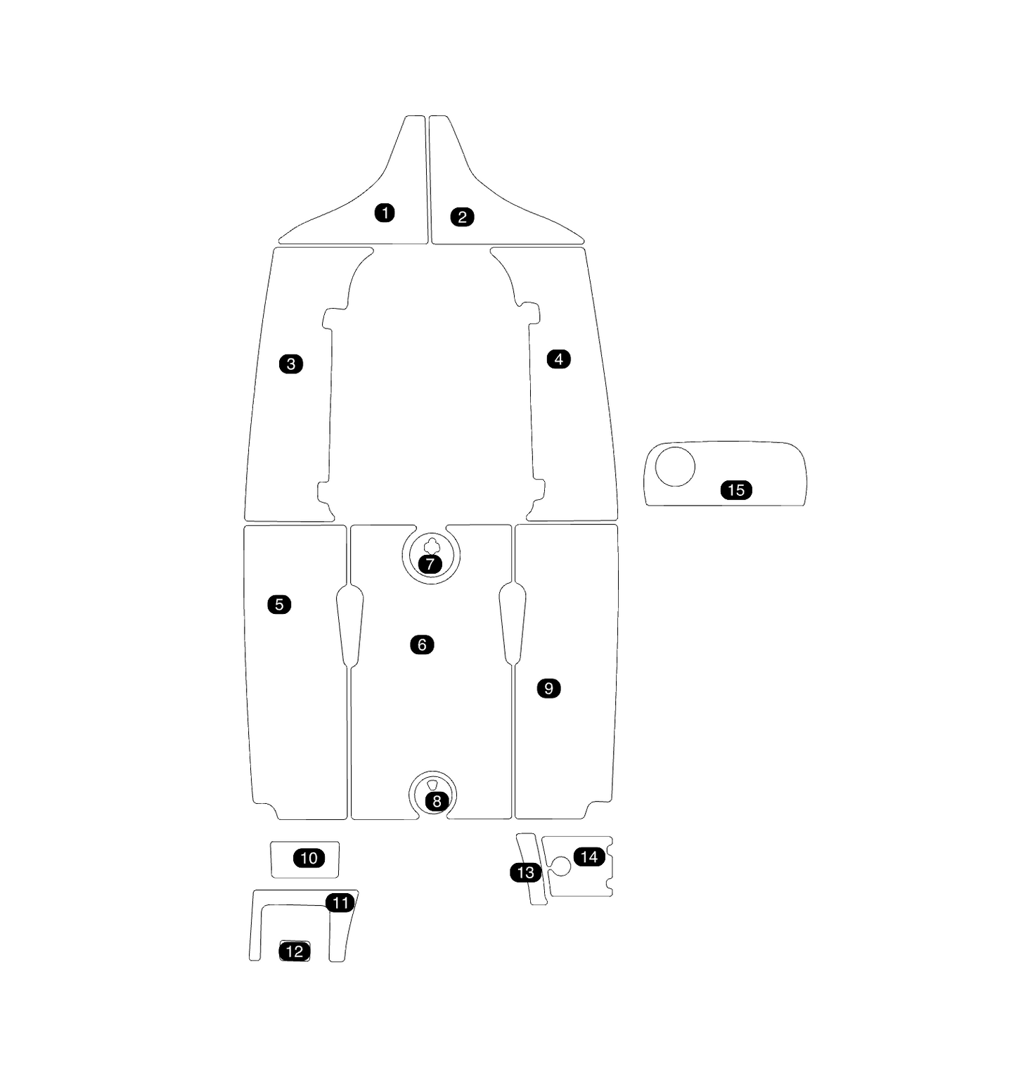 SeaDek Kit for 2015–2023 SeaHunt 225 Ultra – Precut Custom Marine Flooring