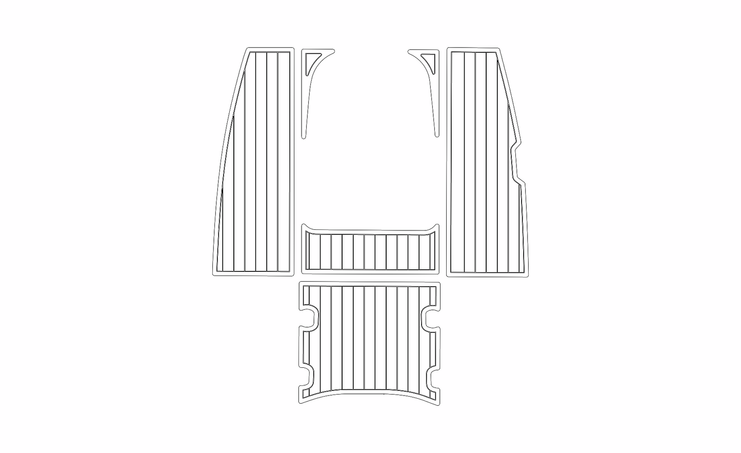 Key West 186 Bay Reef SeaDek kit – black white 6mm cockpit floor