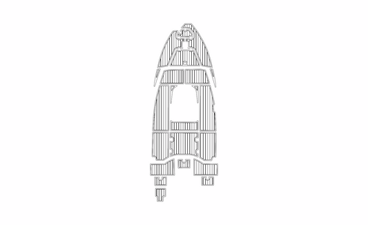 Key West 186 Bay Reef SeaDek kit – black white 6mm full boat