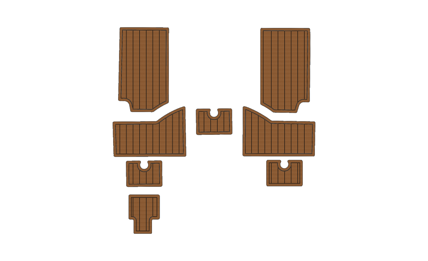 Key West 186 Bay Reef – Back Deck – Mocha/Black 6mm brushed SeaDek