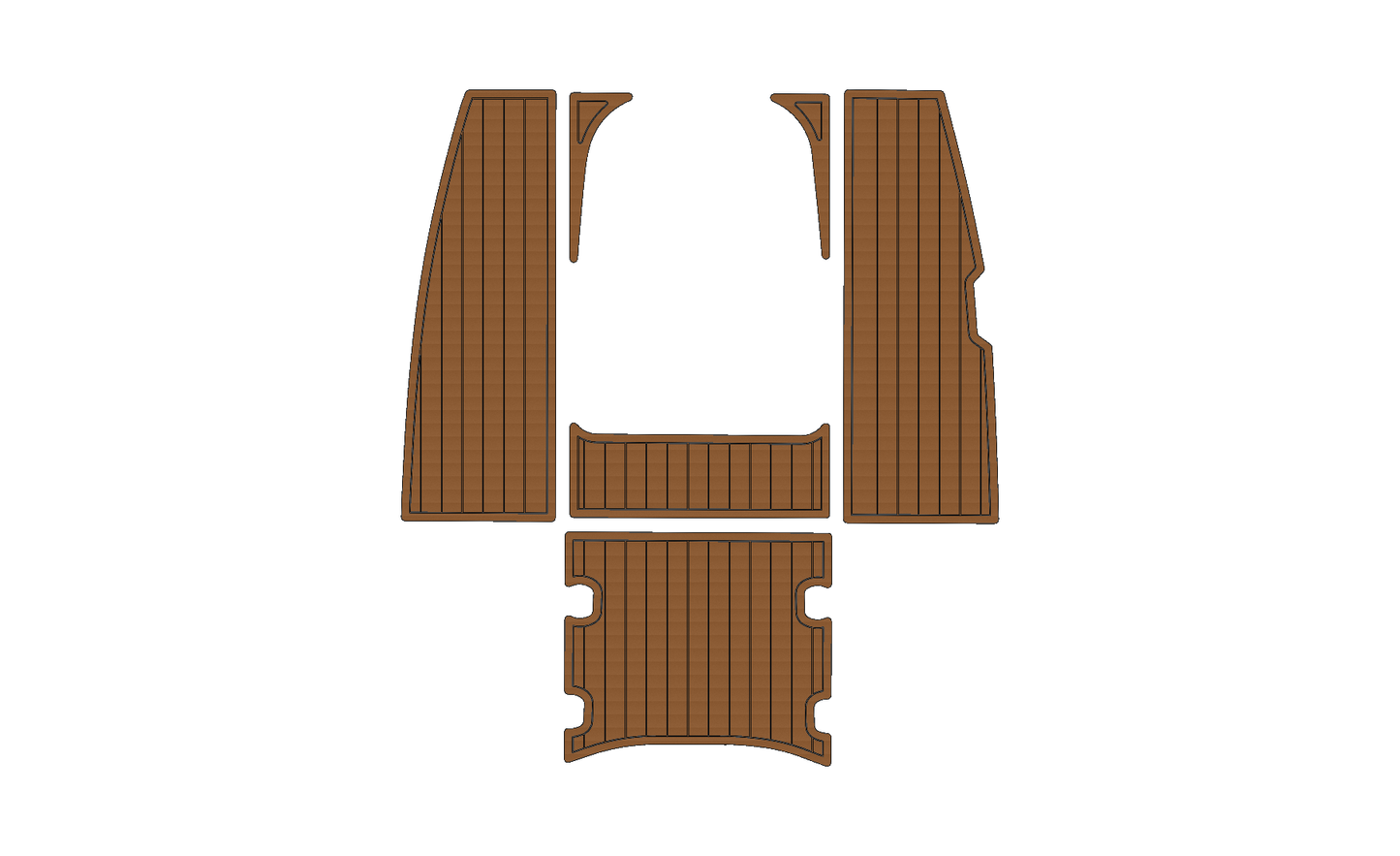 Key West 186 Bay Reef – Cockpit Floor – Mocha/Black 6mm brushed SeaDek