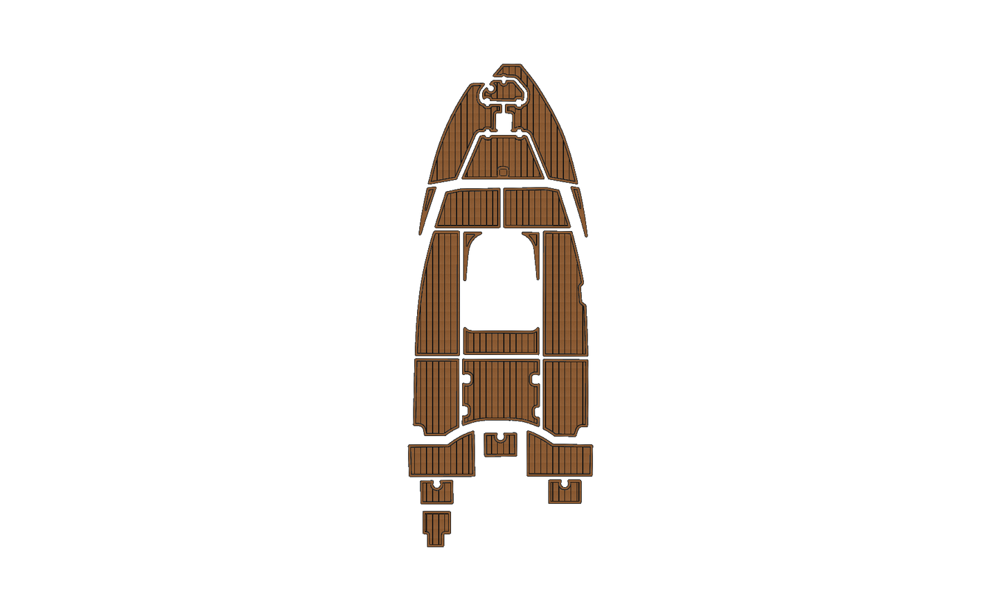 Key West 186 Bay Reef – Full Boat – Mocha/Black 6mm brushed SeaDek
