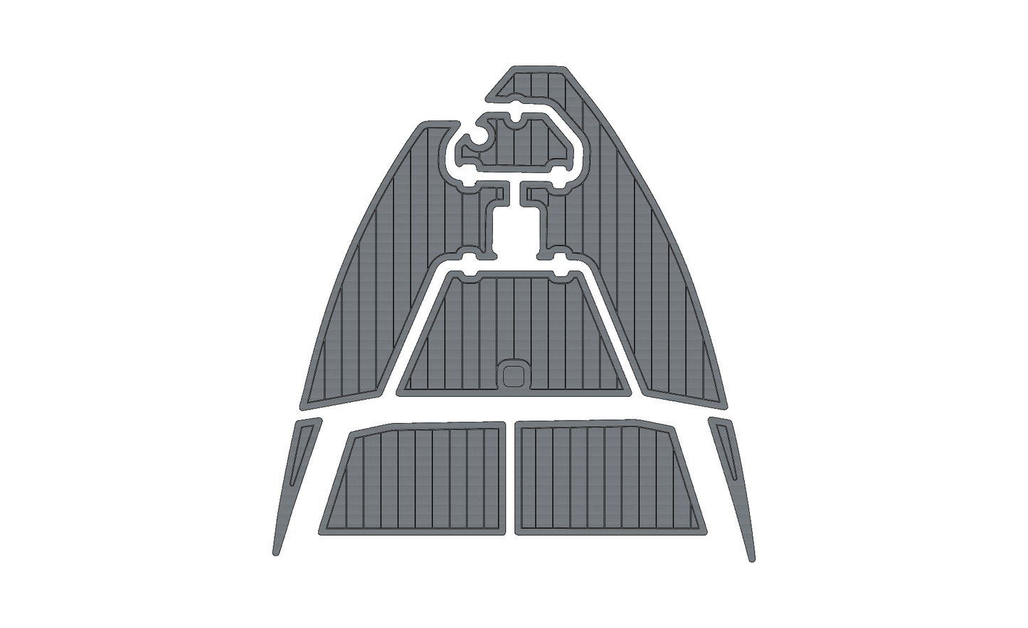 Key West 186 Bay Reef – Front Deck – Storm/Black 6mm brushed SeaDek